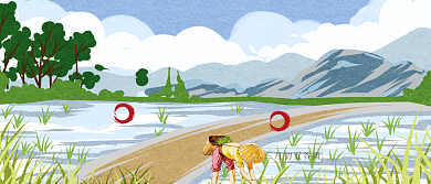 谷雨节气农业劳动公众号首图背景