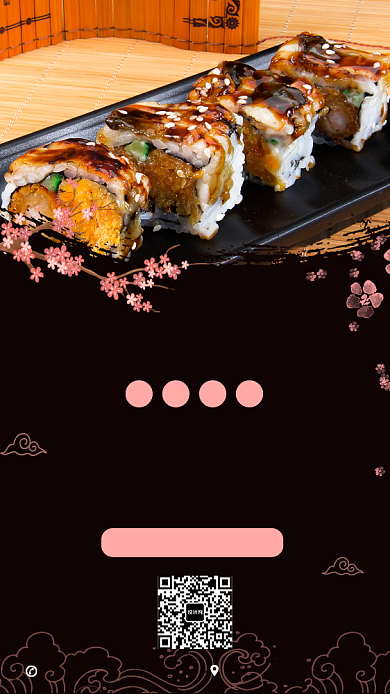 日本料理美味寿司店宣传促销手机海报背景