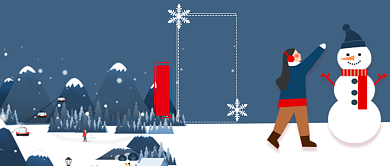 小雪二十四节气卡通手绘手机首图背景