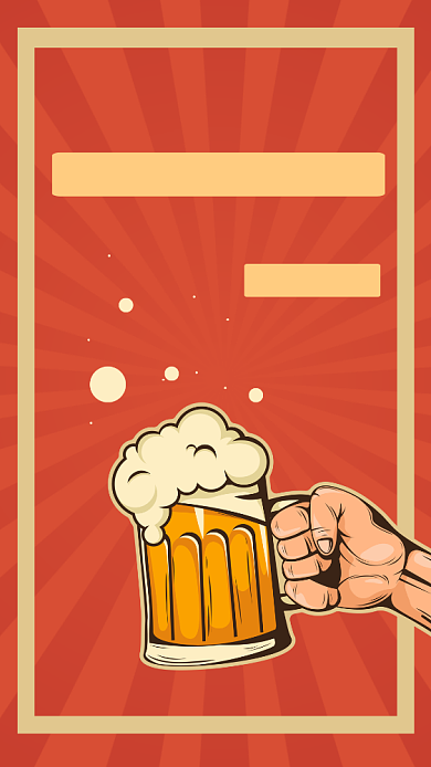 红色简约创意烧烤优惠宣传手机海报背景