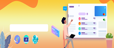 橙色卡通公众号首图背景