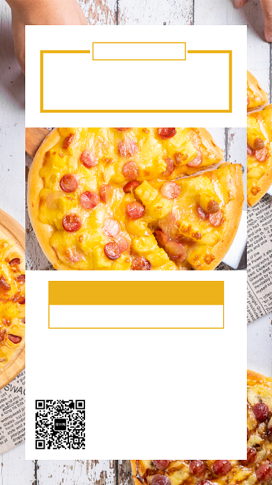 简约会员专享披萨手机海报背景