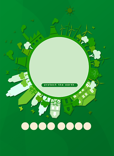 绿色环保印刷海报背景