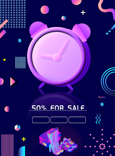 渐变大气限时秒杀促销广告印刷海报模板背景