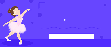 追梦路上蓝色背景跳舞女生新媒体配图背景