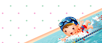 创意卡通手绘游泳锦标赛插画微信公众号素材图片背景