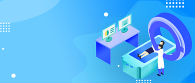 清新蓝色医疗健康手绘卡通设计广告微信公众号素材图片背景