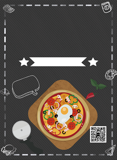 黑白简约创意特价披萨美食海报背景