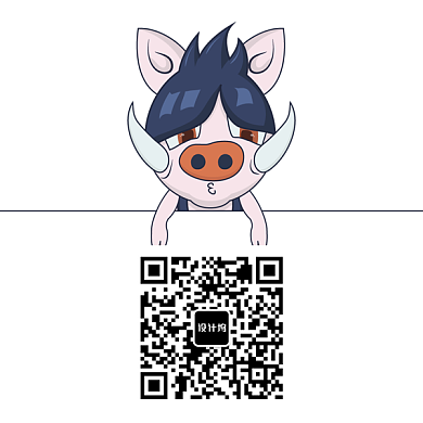 猪关注简约新媒体二维码背景