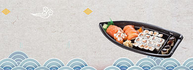 日本料理材料五折起售淘宝banner背景