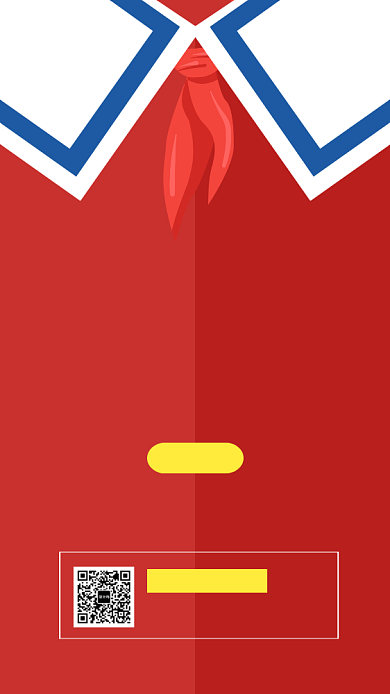 扁平红色写作训练营手机海报背景