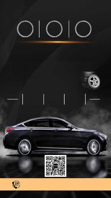 时尚汽车轮胎换修海报背景