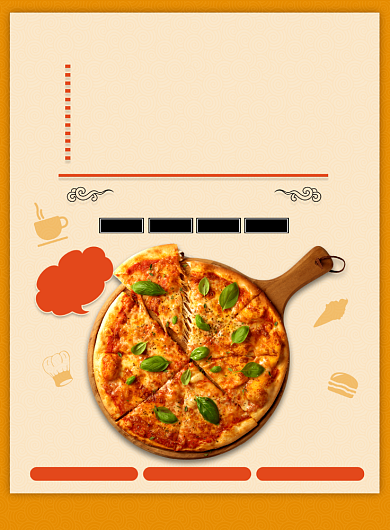 简约美食披萨促销宣传海报背景