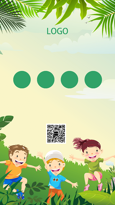 卡通暑期夏令营手机海报背景