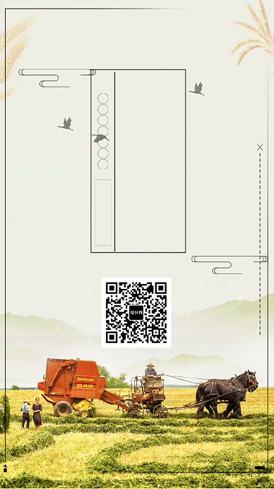 创意传统时节芒种海报背景