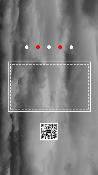 简洁台风提醒手机海报模板背景