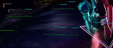 多彩梦幻光效线条运动健身广告微信公众号素材图片背景