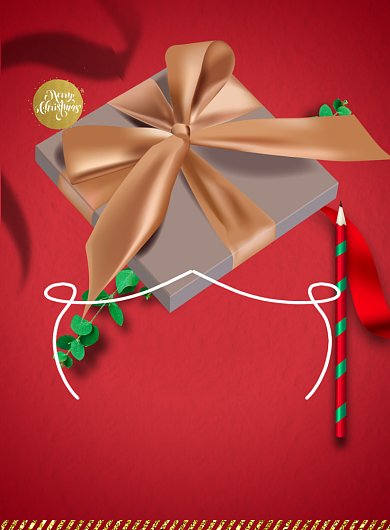 礼遇圣诞惊喜不断印刷海报背景