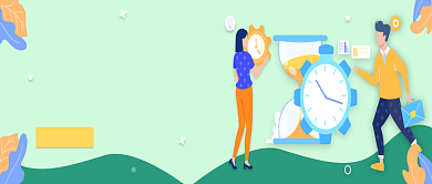 绿色扁平高效办公提高工作效率图微信公众号素材图片背景