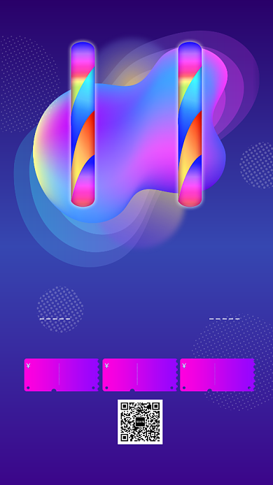 紫色渐变双十一嗨购手机海报背景