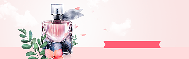 浪漫七夕香水粉色电商海报背景