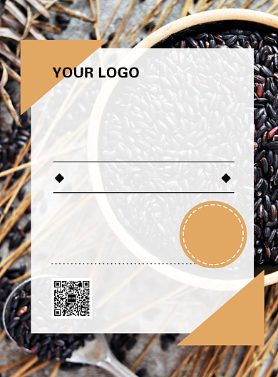 时尚扁平化天然无机农作物黑米广告宣传海报背景