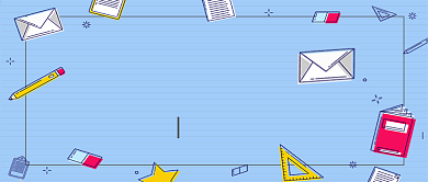 卡通风入学指南公众号首图背景