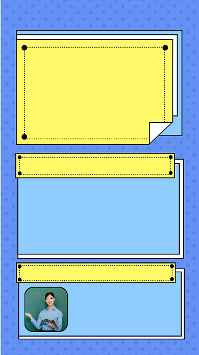 蓝色创意几何英语口语培训手机海报模板背景