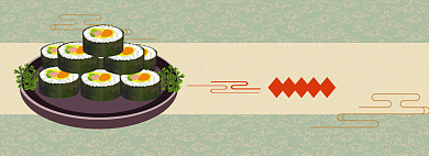 日式和风寿司专场淘宝banner背景