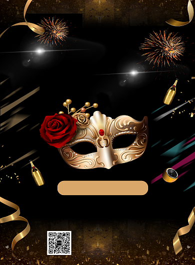 黑色炫酷时尚酒吧派对印刷海报模板背景