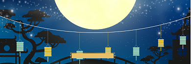 中秋月饼促销淘宝banner背景