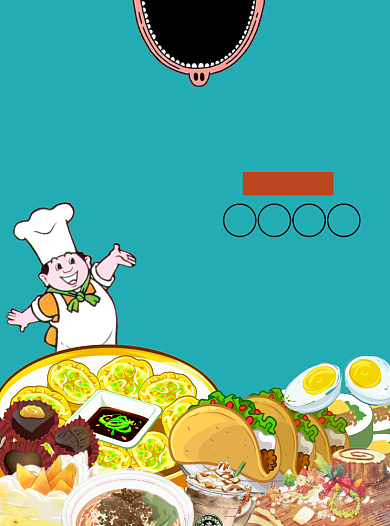 吃货美食菜单宣传单背景