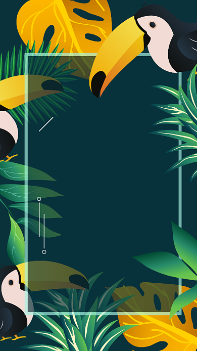 绿色小清新大暑节气节日借势促销手机海报背景