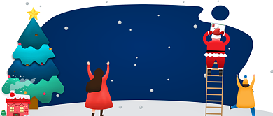 圣诞节快乐卡通手绘手机首图背景