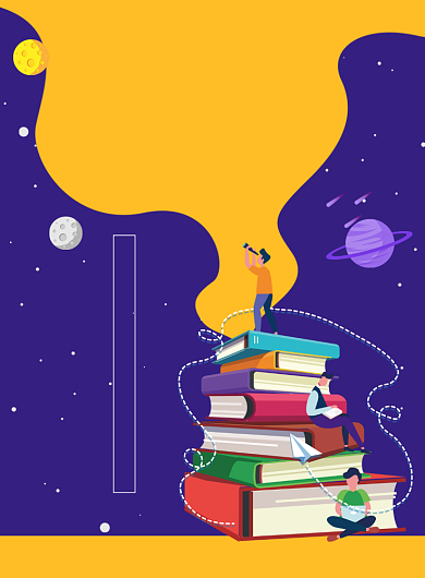 卡通托福雅思出国英语培训招生宣传海报背景