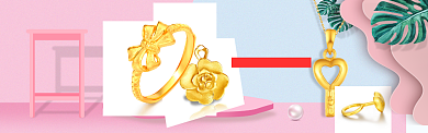 匠新美学黄金饰品淘宝banner背景