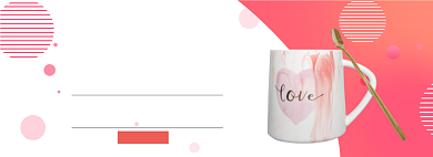 清新马克杯淘宝banner背景