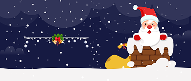 圣诞狂欢漫画 公众号首图背景