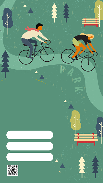 创意插画公司团建场地预订手机海报背景