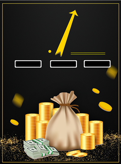 黑色商务理财投资印刷海报背景