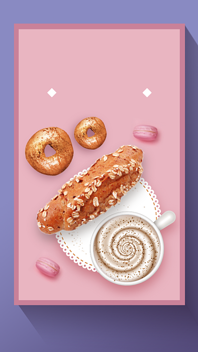 下午茶甜品甜点咖啡手机海报背景