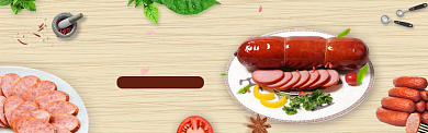 传统美食美味火腿淘宝banner背景