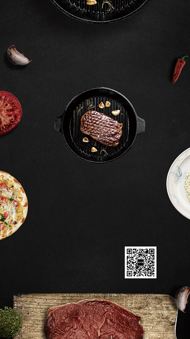 创意美食小吃促销宣传海报背景