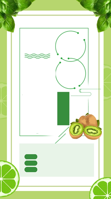 绿色清新新鲜水果猕猴桃促销海报背景