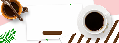 简约下午茶美食促销BANNER背景