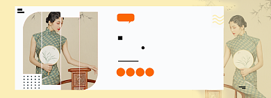 古典旗袍东方格调淘宝banner背景