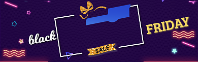 黑金背景黑色星期五促销海报banner背景