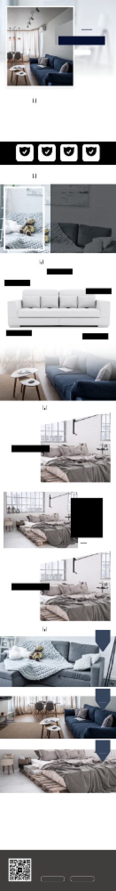 简约韩式家具沙发电商详情页背景