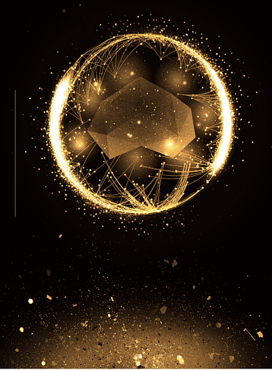 黑金色区块链海报模板背景