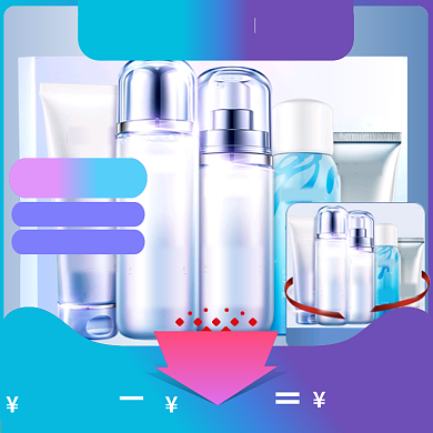 补水保湿套装直通车背景